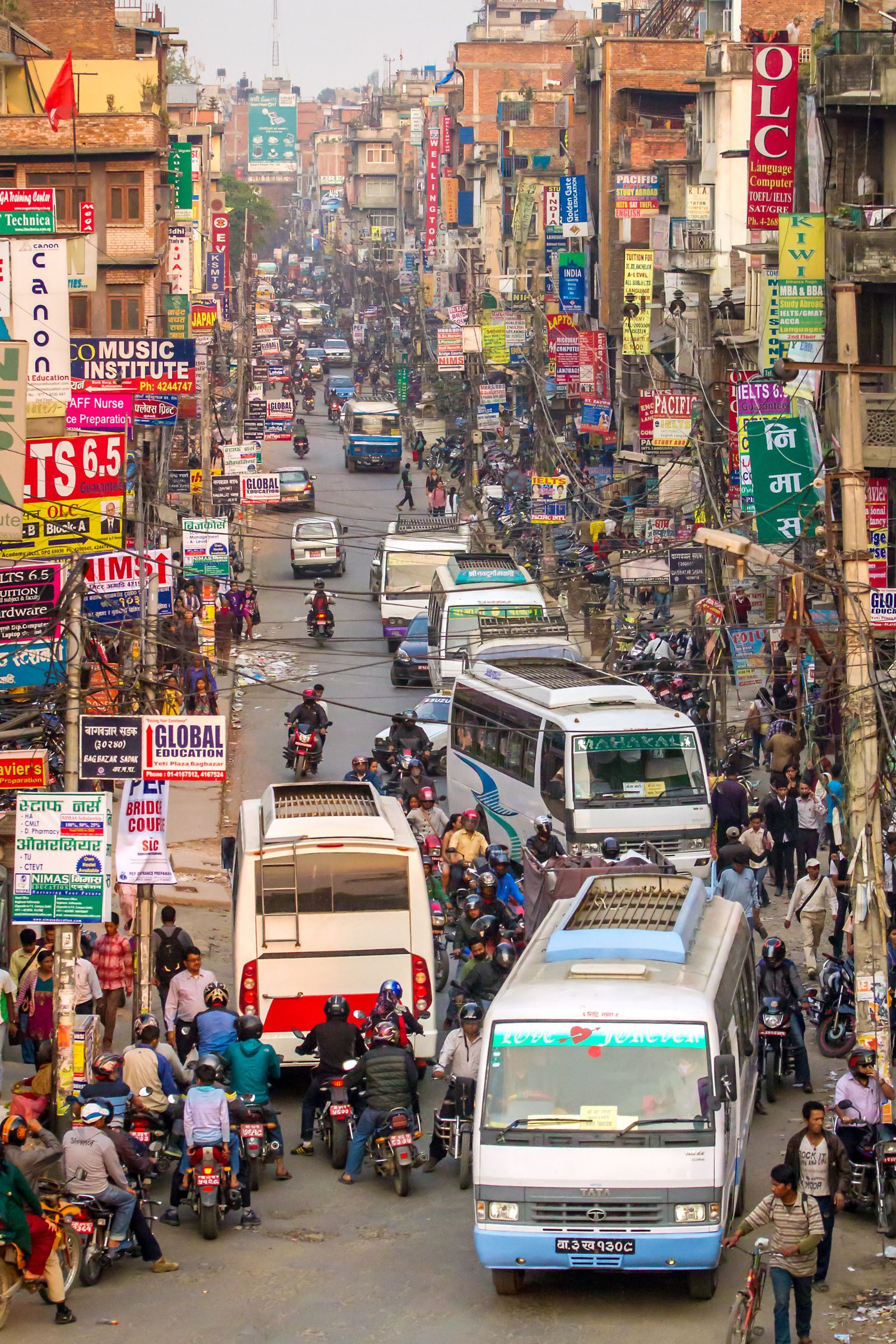 After viewing the above, you probably don't need told that travelling through central Kathmandu can be stressful. Photo: Getty