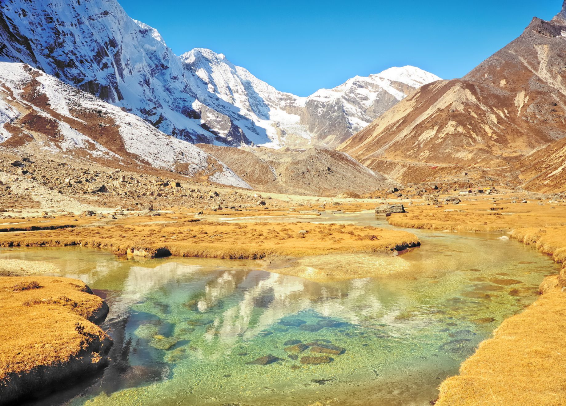 The Tashi Lapcha Pass, which is the border of the Rolwaling and Everest (Khumbu) region. 