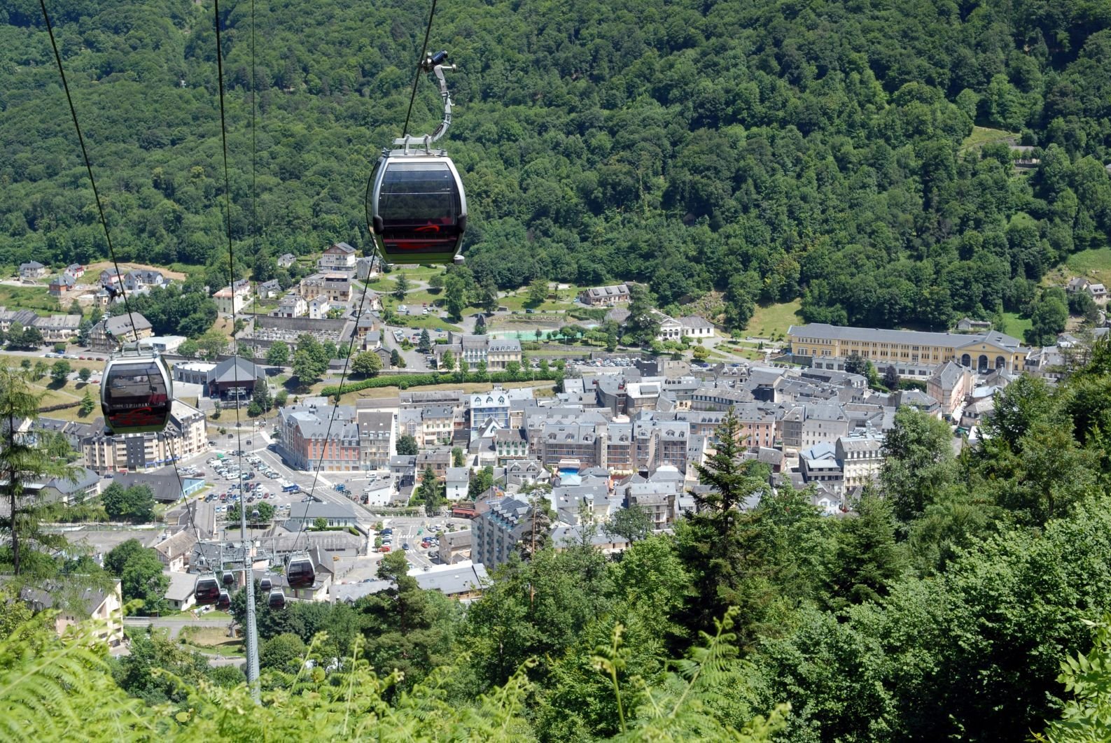 The Cauterets cable car in the French Pyrenees. 