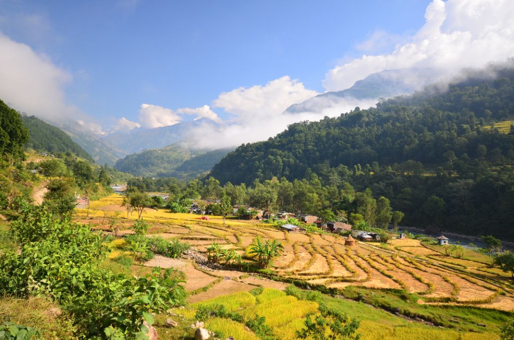 Lower valley section of the Manaslu Circuit