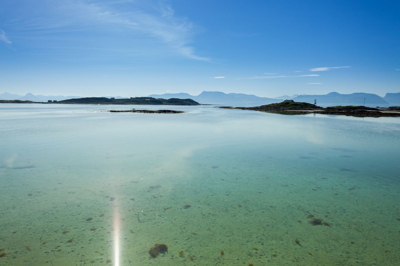 Beautifully clear ocean at Finnøy Island