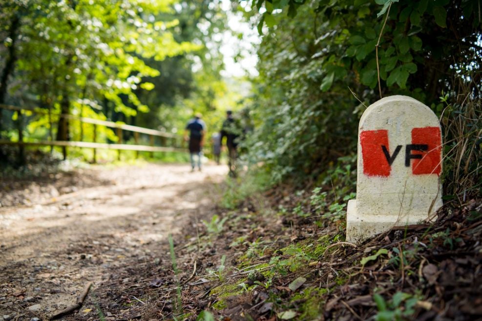 Hikers on the Via Francigena