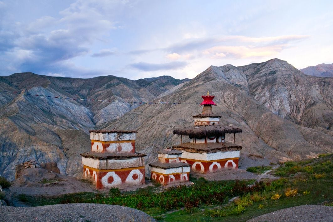 The ancient Bon Stupa, in the Dolpo region of Nepal.