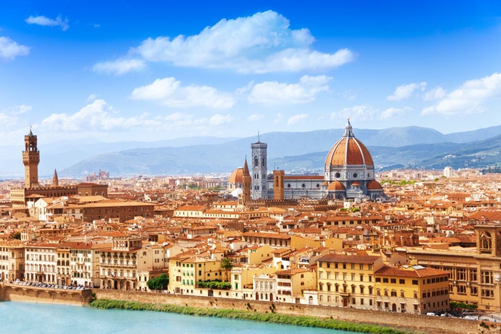 The vast cityscape of Florence.