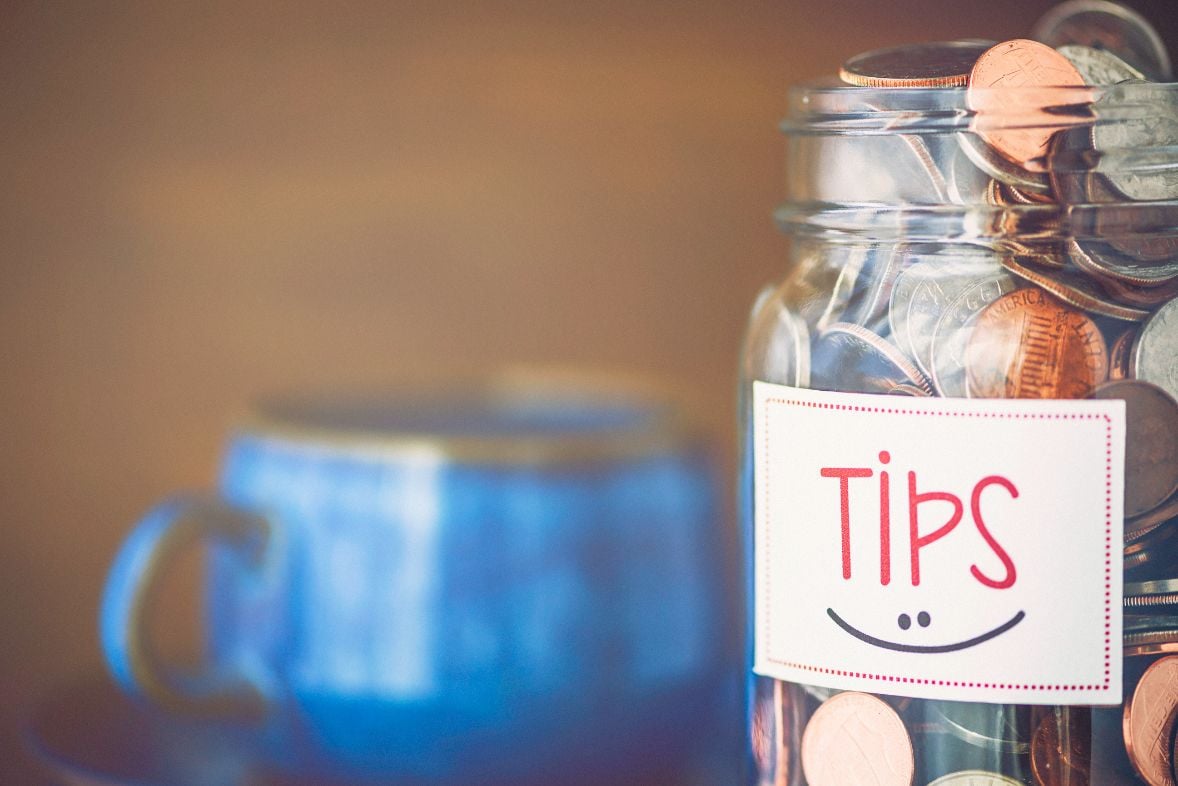 A full tip jar
