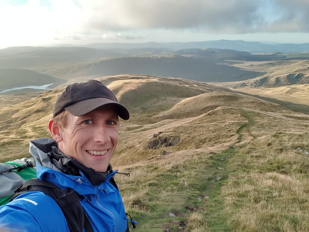 Will is running every mountain in Wales to raise money for the wellbeing charity Mind Over Mountains. Photo: Will Renwick