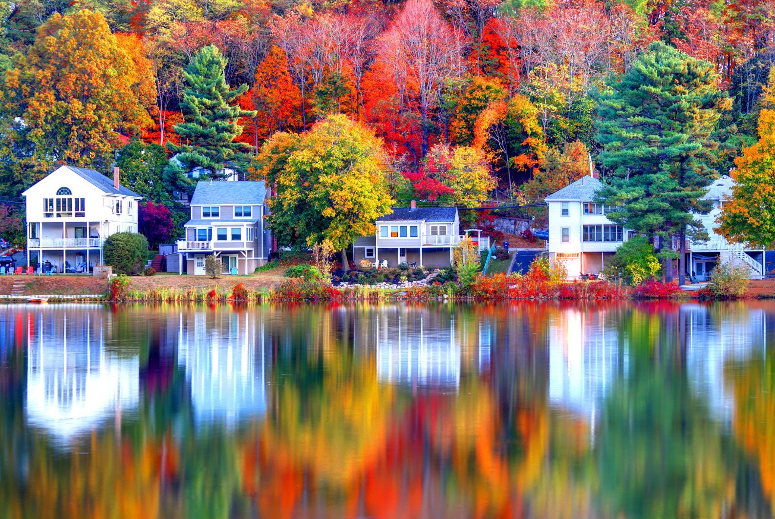 New England in peak foliage.