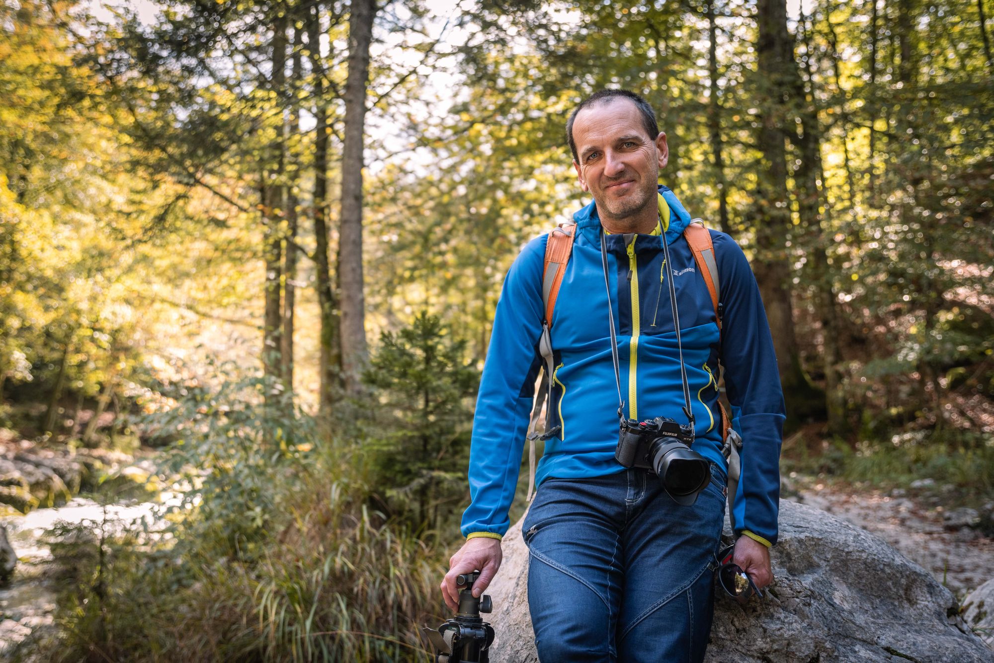 Slovenian guide Aleš in the mountains.