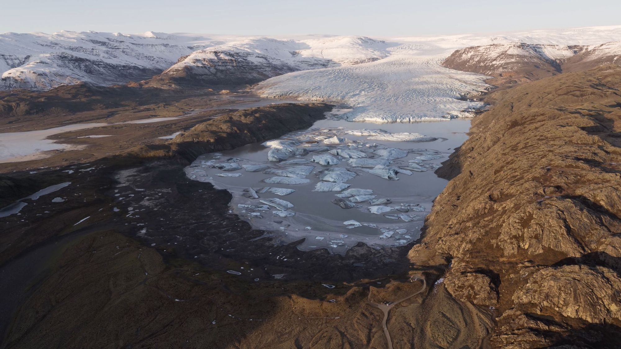 The stunning Hoffellsjökull glacier in Iceland, which has sadly seen a rapid acceleration in ice melt