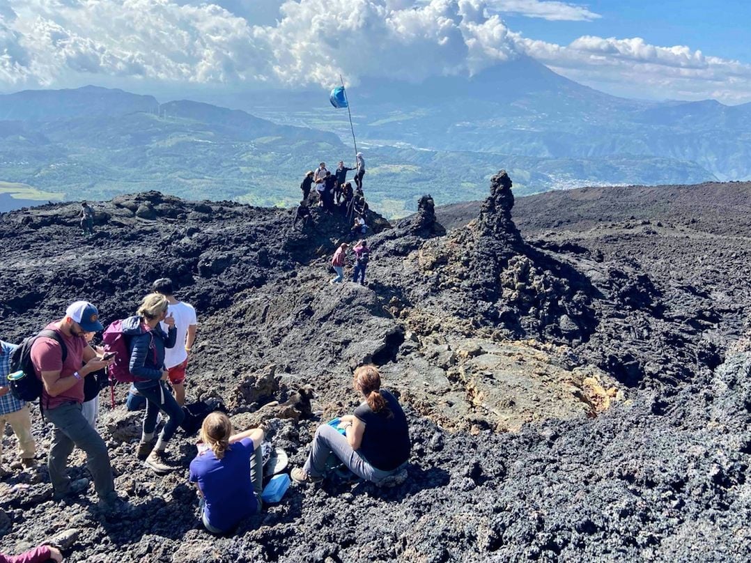 The three pinnacles atop the still active Pacaya volcano (2552m) in Guatemala. Photo: Simon Jones