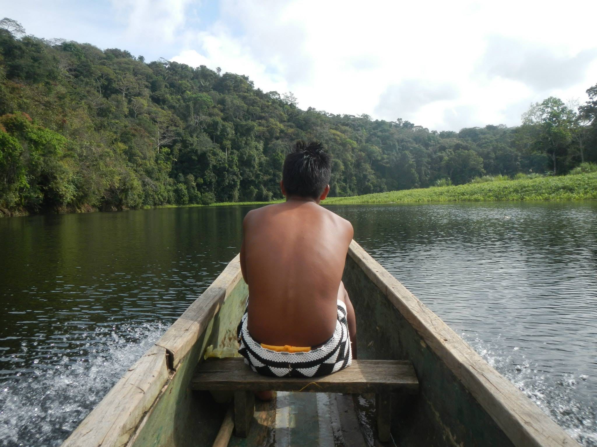 Canoeiong the Chagres River in Panama, en route to the Atlantic Ocean