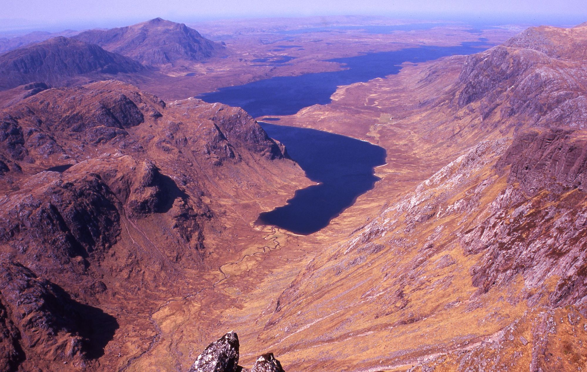 The view northwest, from the summit of A’ Mhaighdean. Photo: Andrew Dempster