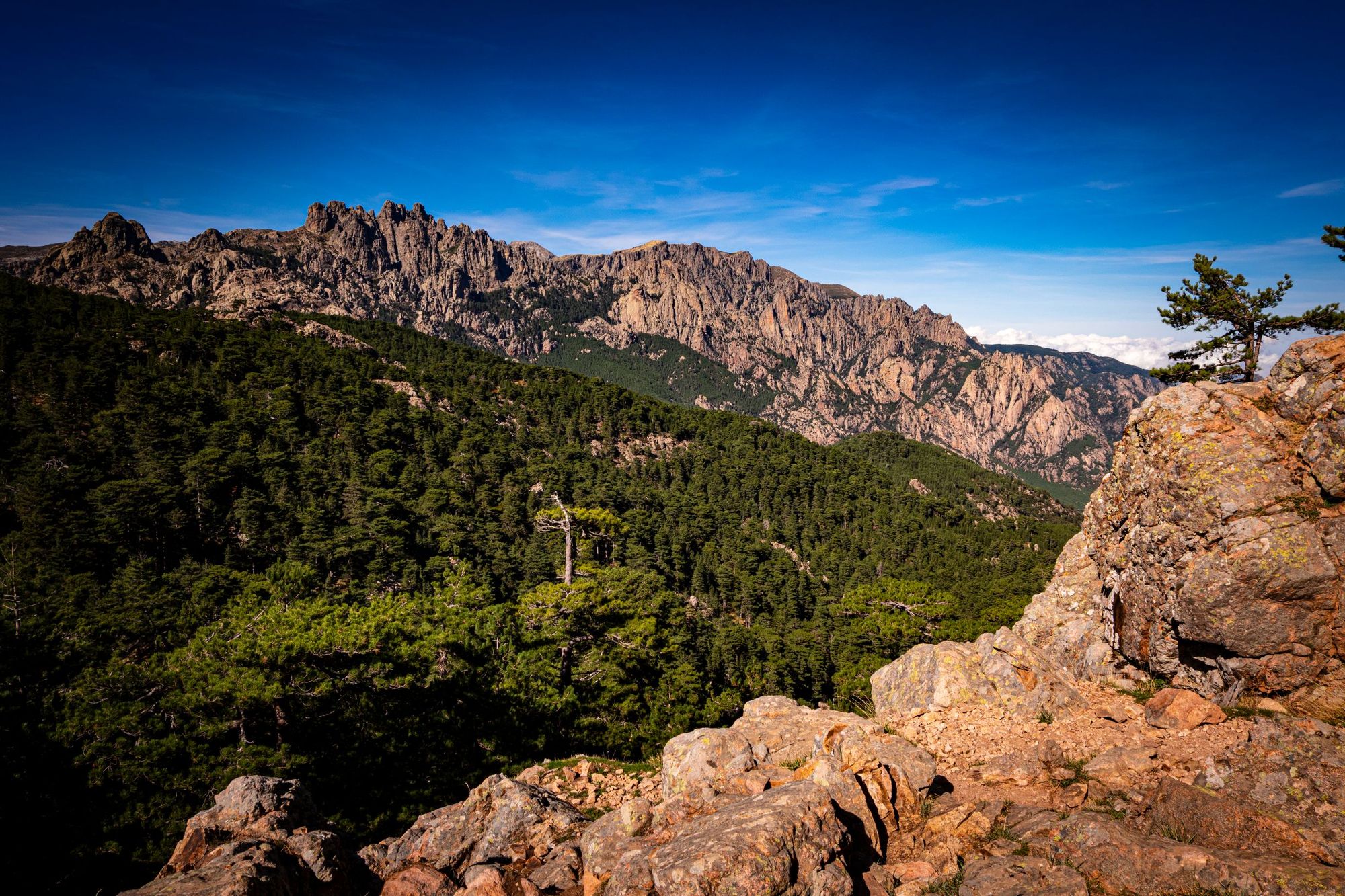 The Col de Bavella, on the Bavella Massif. They're also known as the "needles of Bavella" in Corsica.