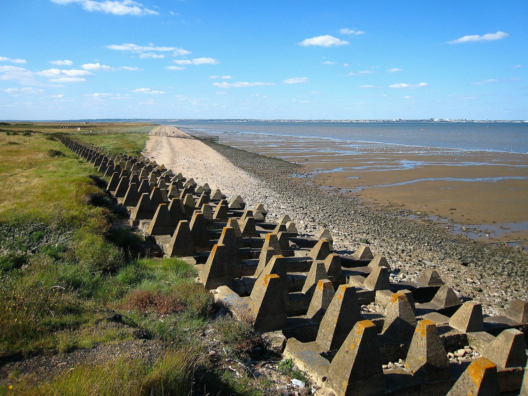 World War II anti-tank obstacles in Grain, on the south east coast of England