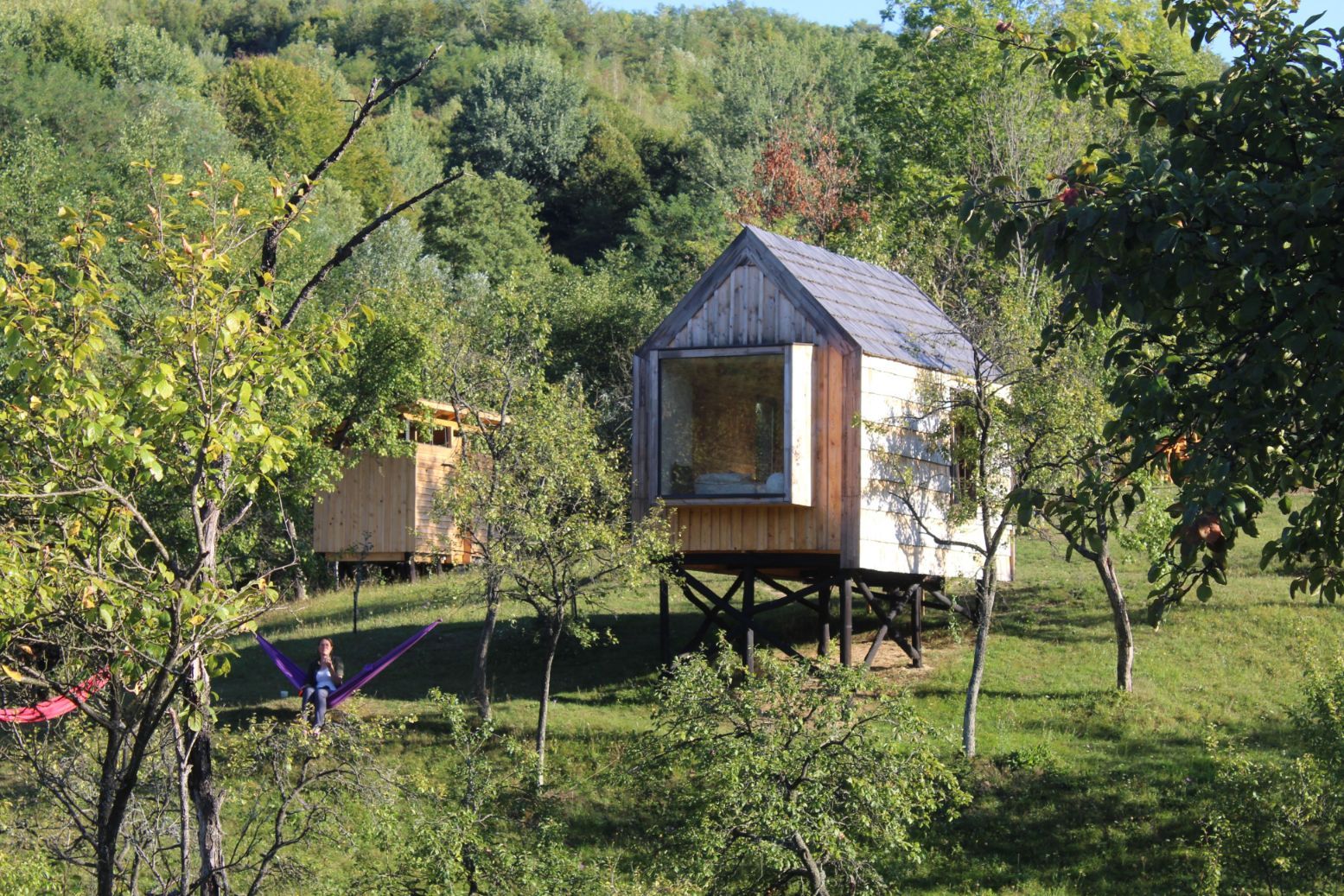 A MuMA tiny house, part of WeWilder's camp in Romania.