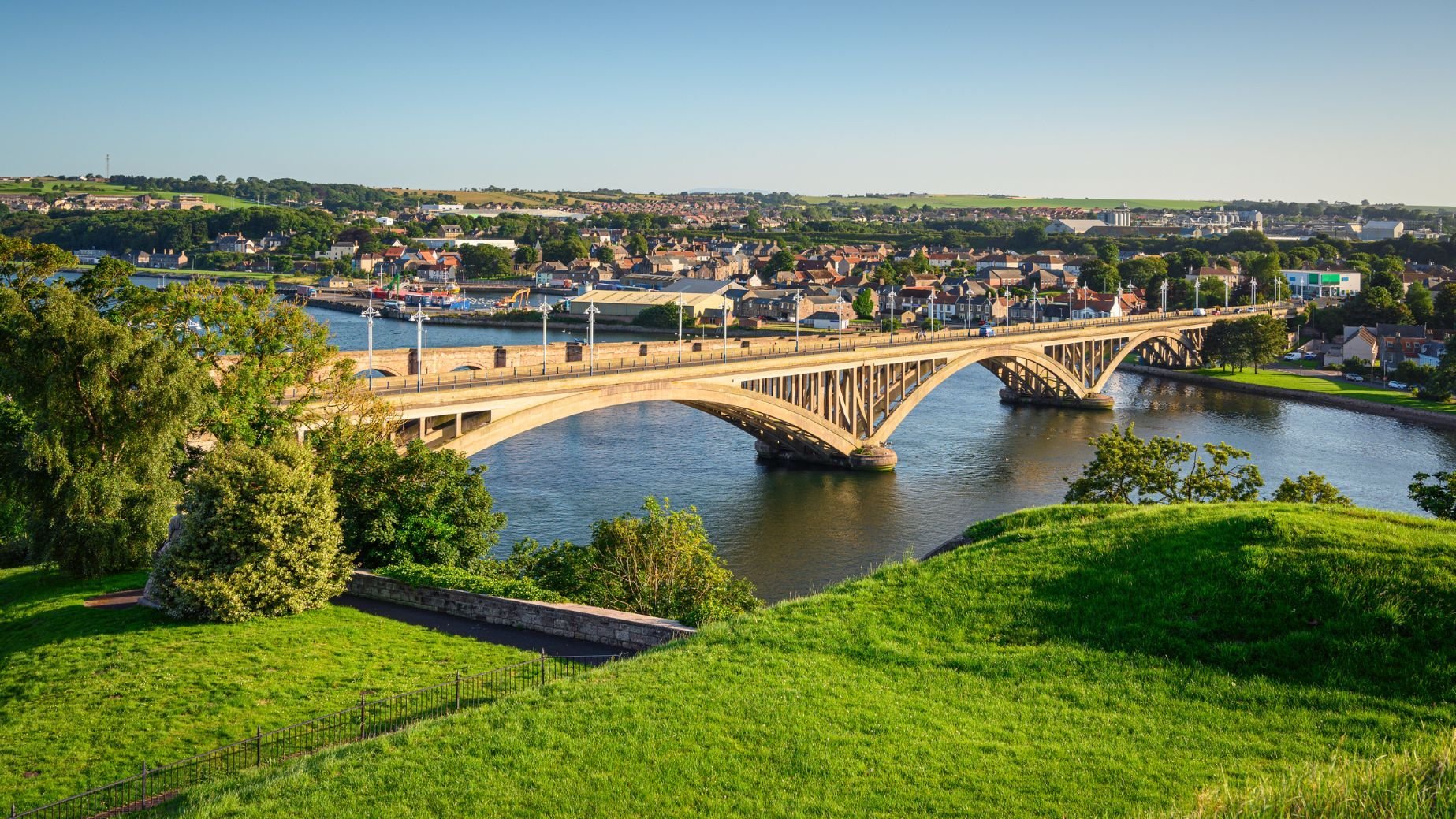 Berwick-upon-Tweed is the most northerly town in England, located at the mouth of the River Tweed just below the Scottish border. Photo: Getty