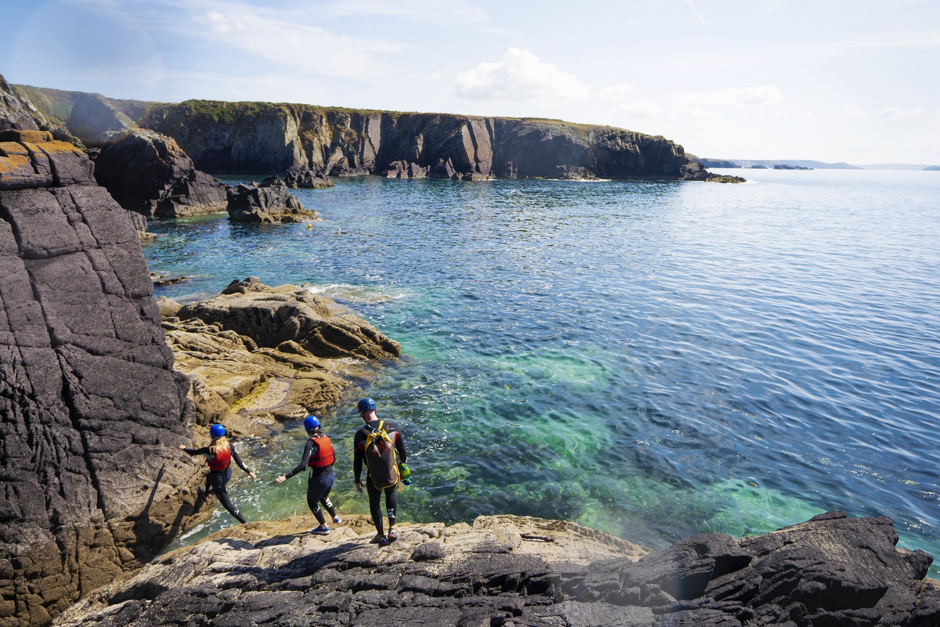 Wild swimming on the Pembrokeshire Coast in Wales