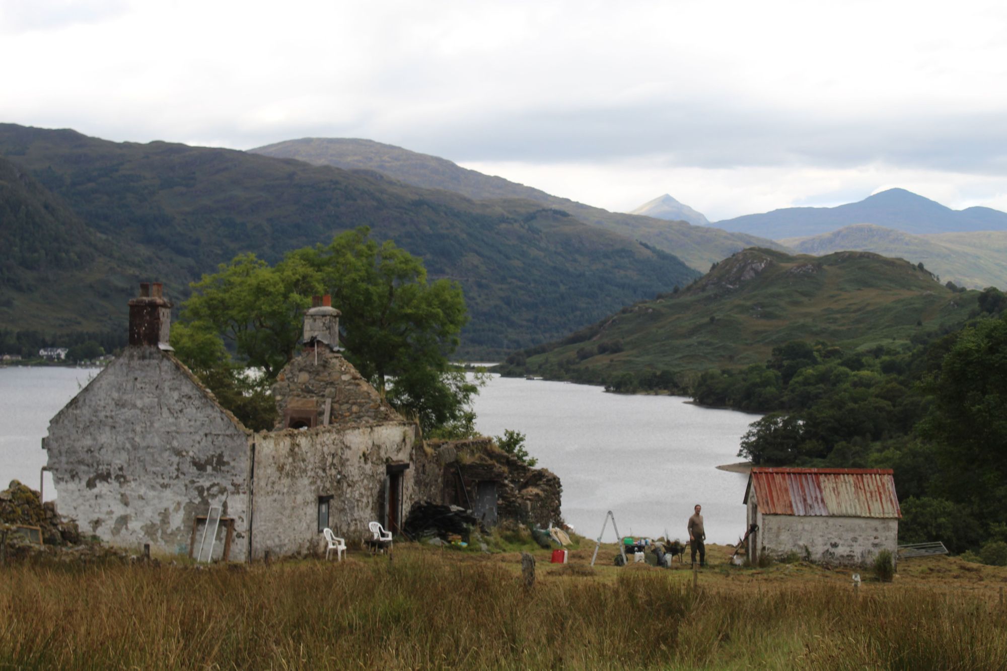 A ruined cottage near Loch Lomond, Scotland.