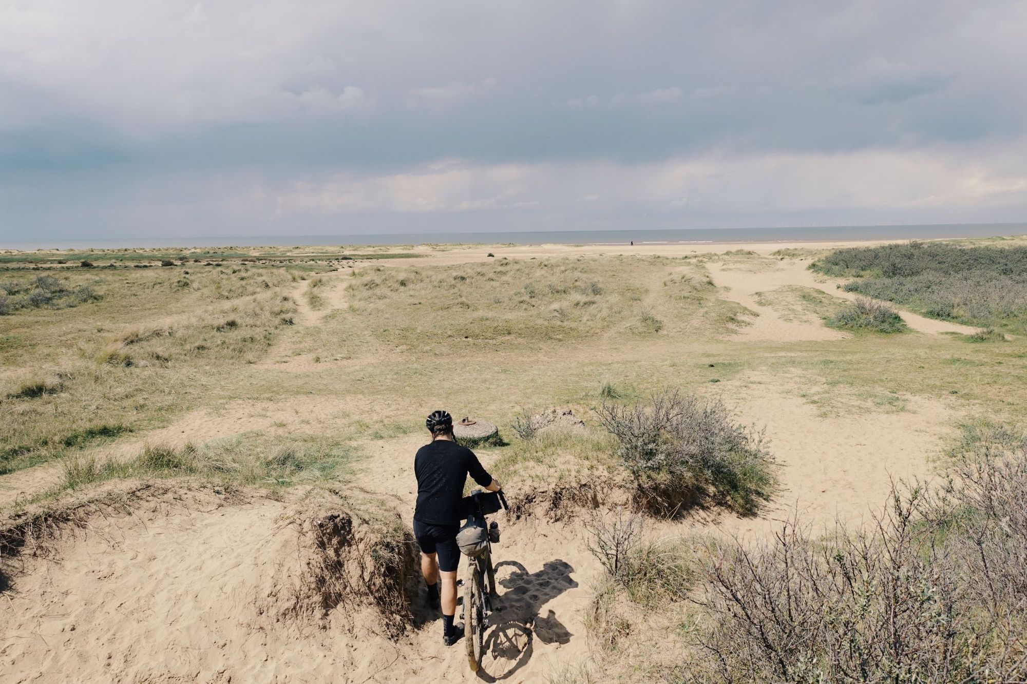 The coast-to-coast route ends at the Wash. Then it's time to ditch the bike and get in the water... Photo: Ben Wormald / Old Chalk Way