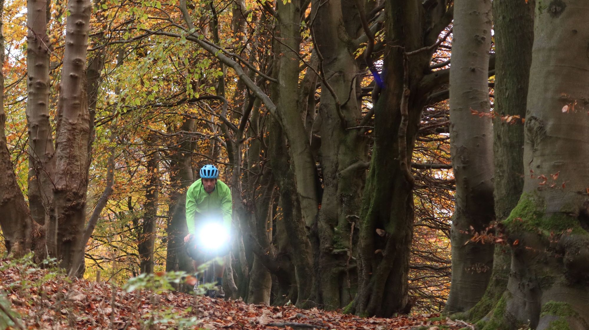 Mark Beaumont getting a way from the city, on the council boundary trail in Glasgow. Photo: Markus Stitz