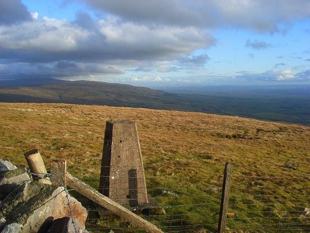 Trig point at Thack Moor