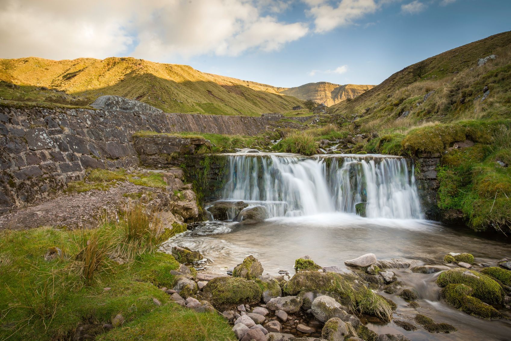 A waterfall near Llyn y Fan Fach in the Brecon Beacons