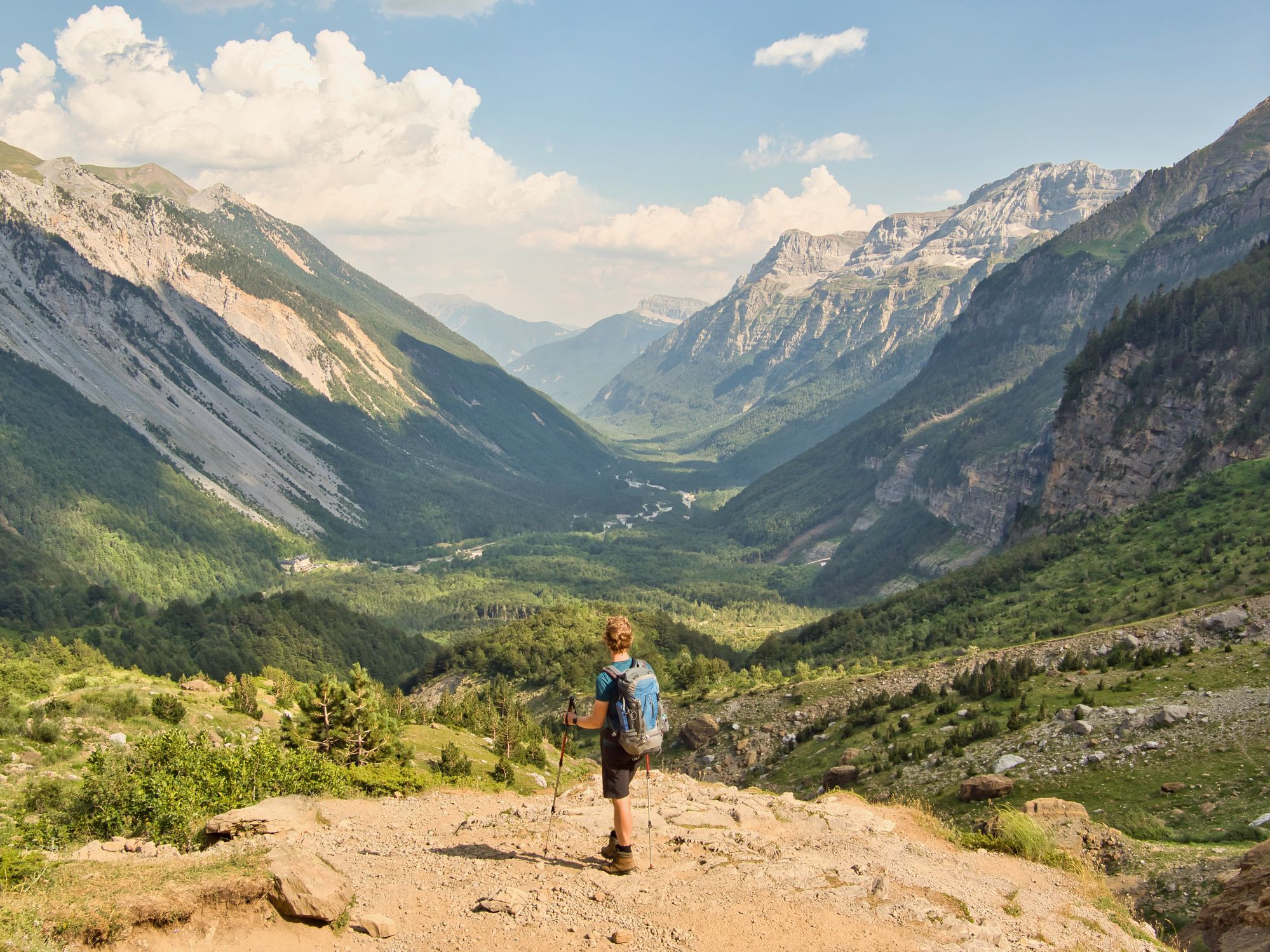 Male hiker in the Spanish Pyrenees