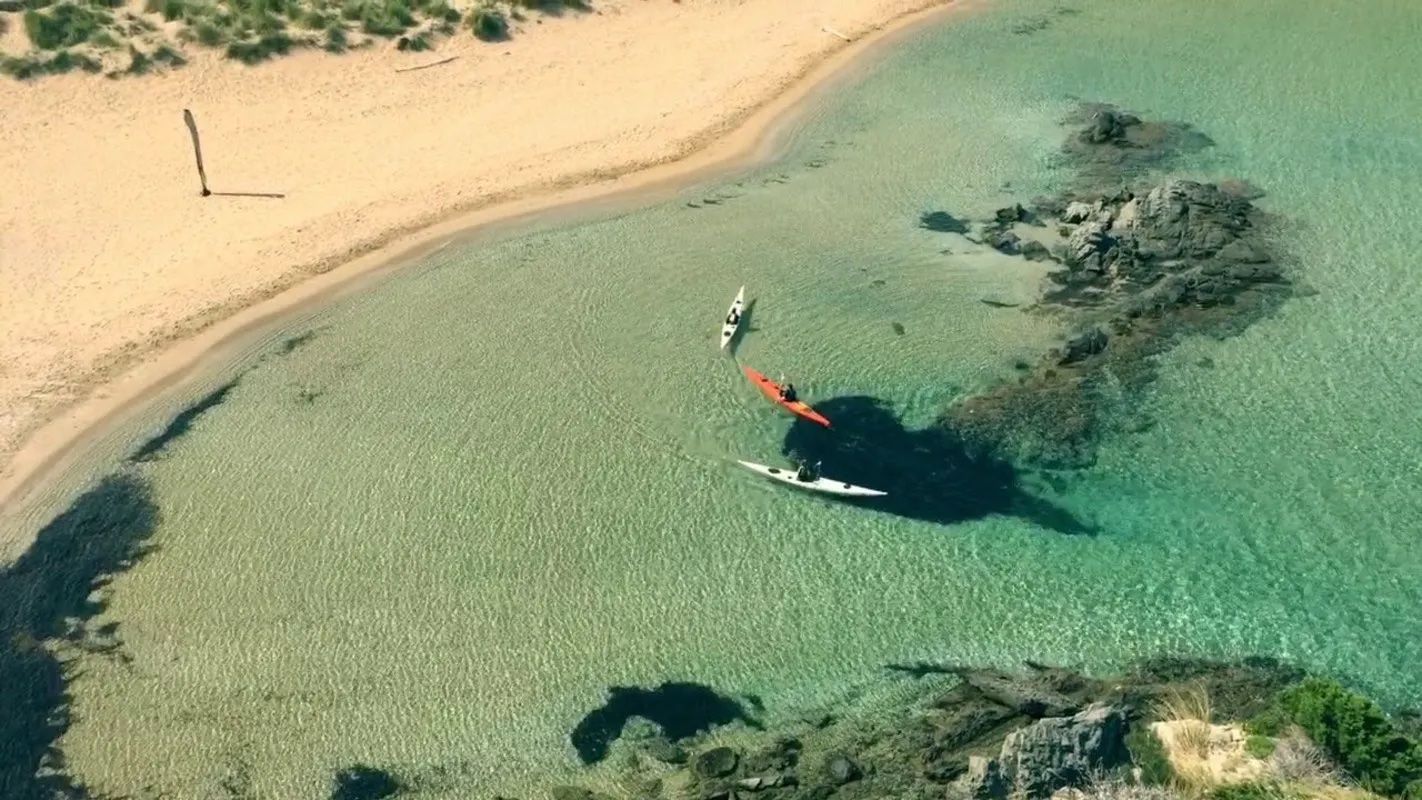 Kayakers in Menorca
