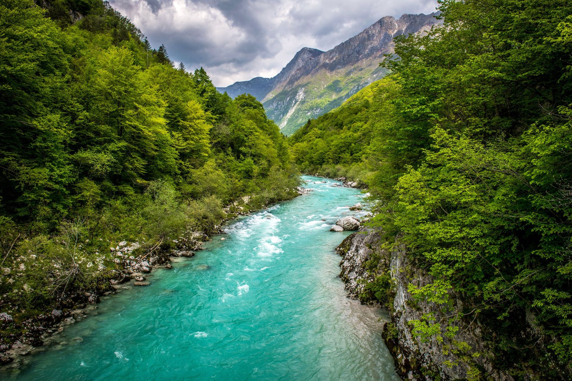 The Walk of Peace passes through the peaceful Soča Valley