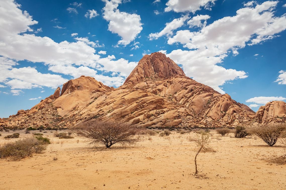 The summits of Spitzkoppe, the 'Matterhorn of Namibia'. Photo: Getty.