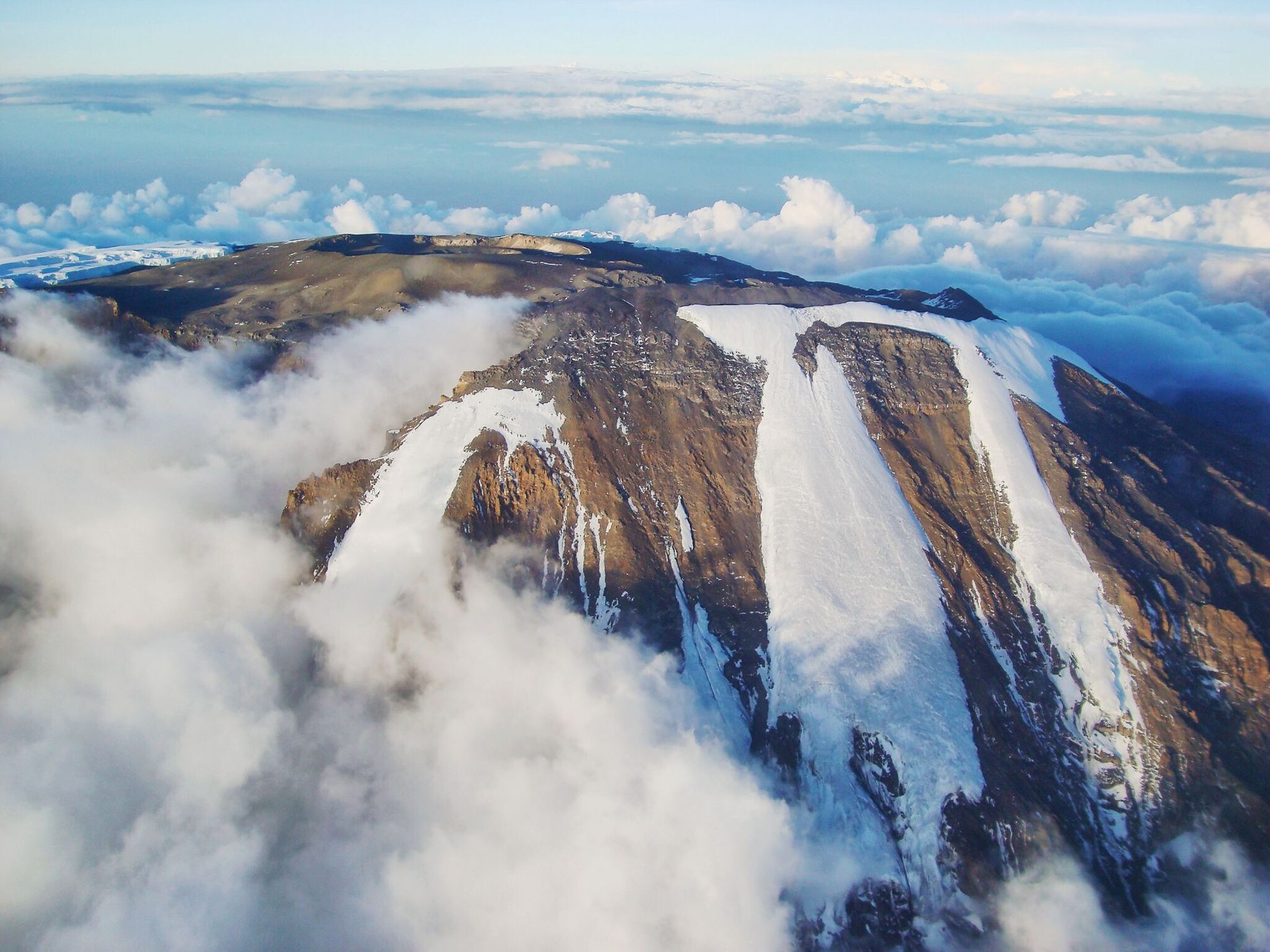 The summit of Kilimanjaro, surrounded by cloud