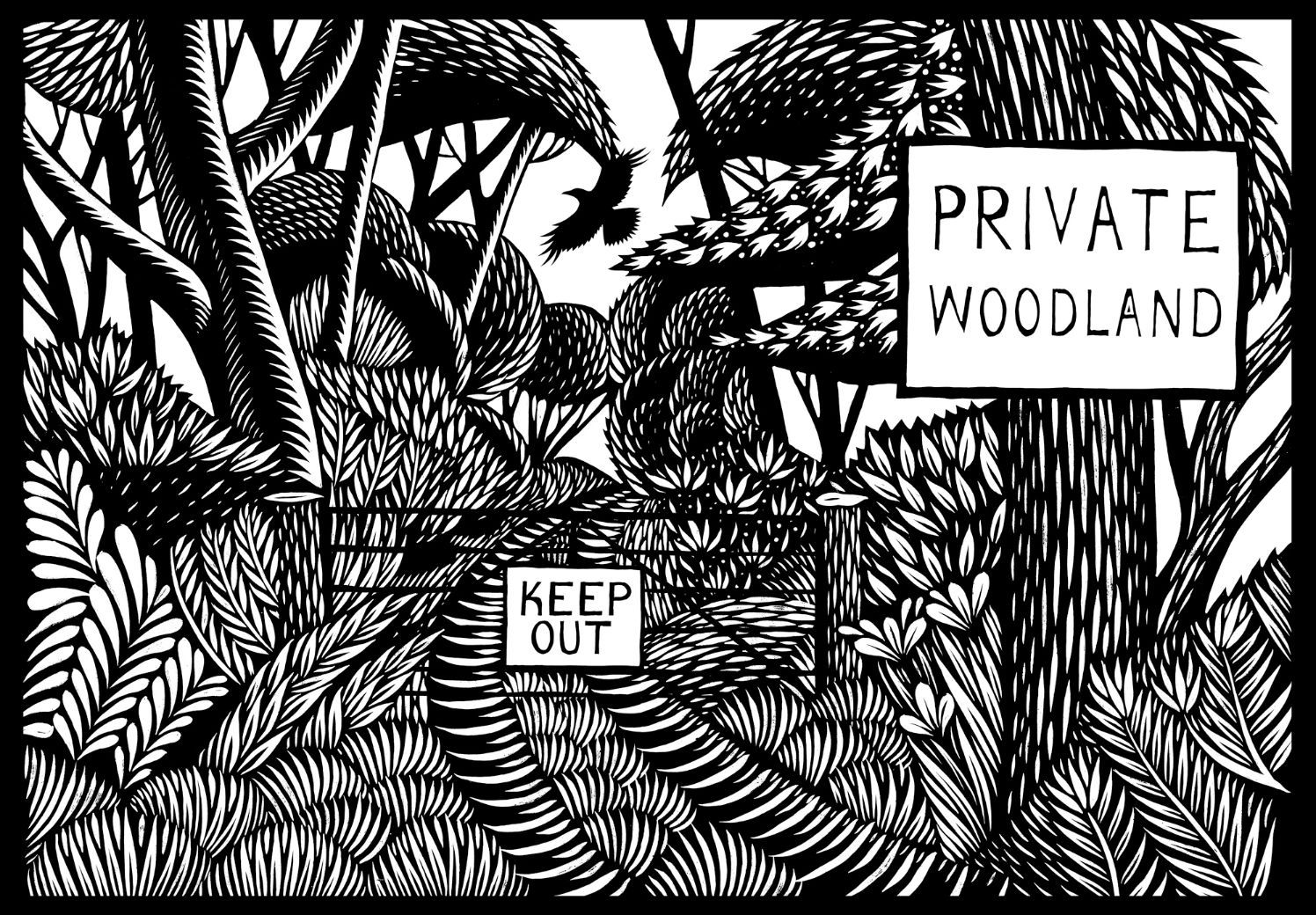 An illustration by Nick Hayes for the Right to Roam campaign in England.