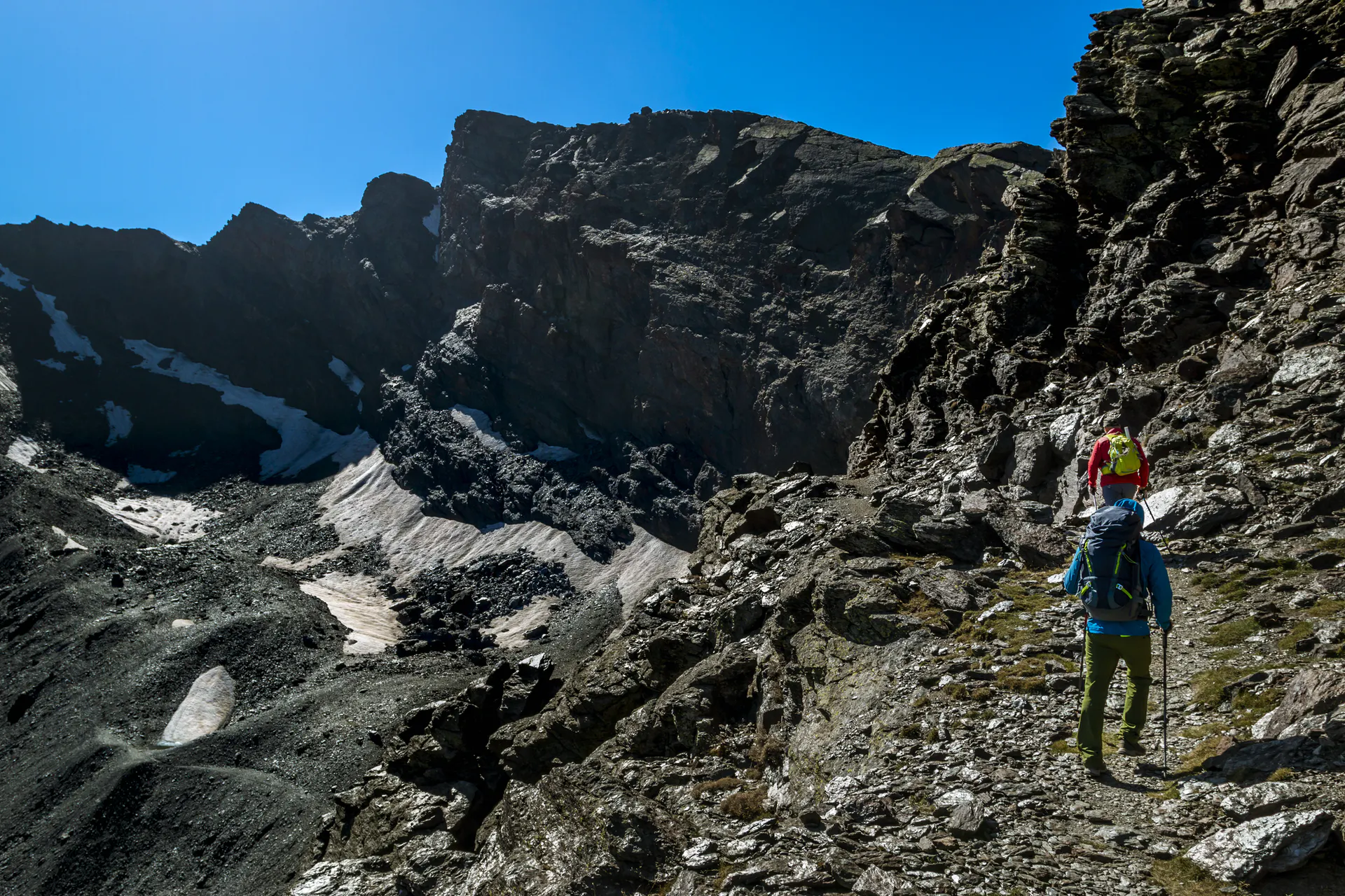Hikers in the Sierra Nevada