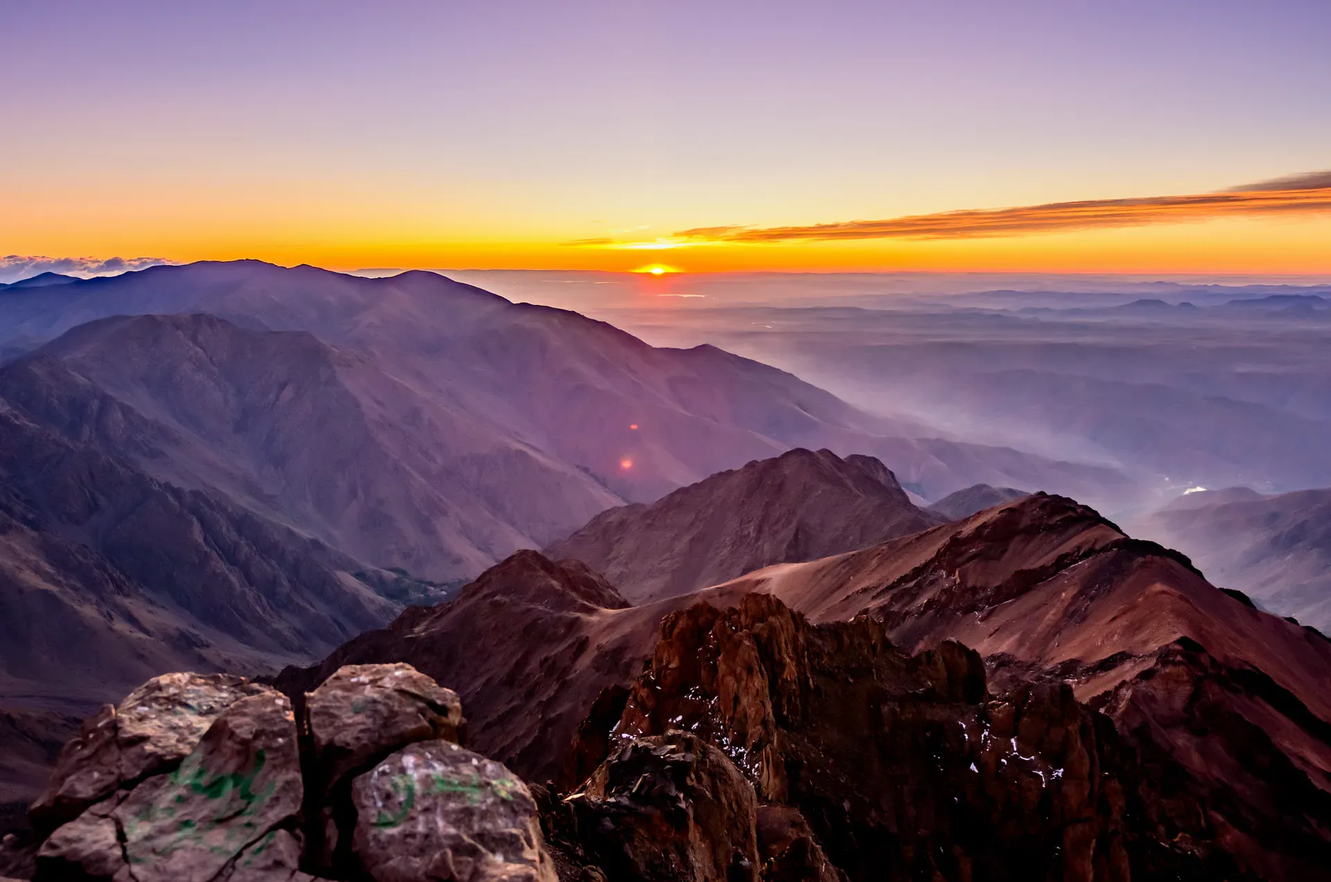 Mountain views at sunrise