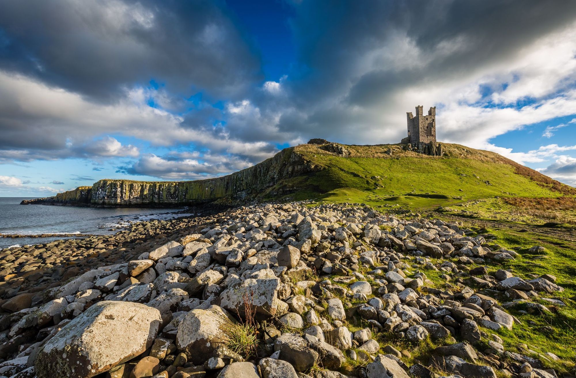 Dunstanburgh Castle, in Northumberland.