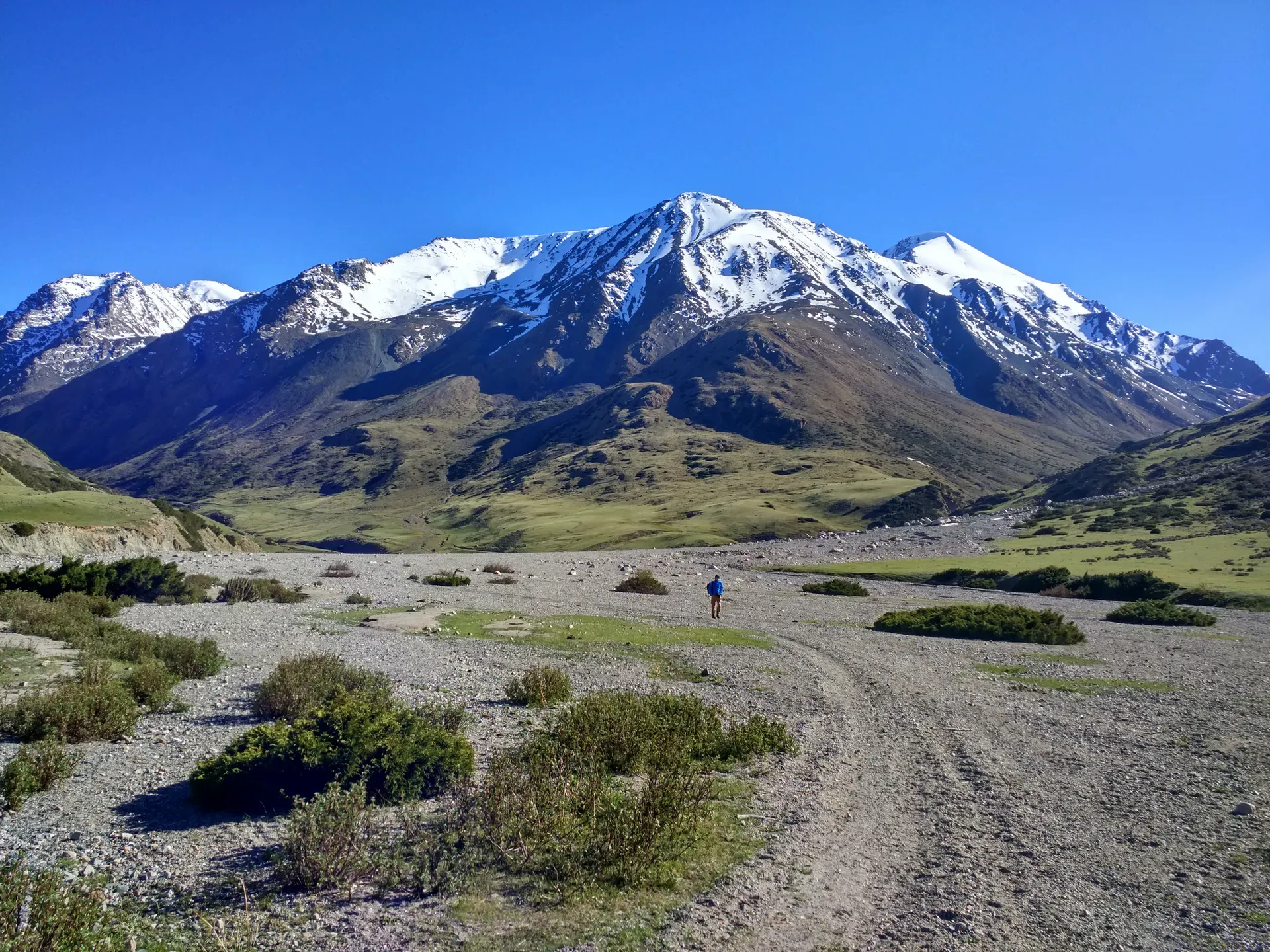 Hiker in Kyrgyzstan