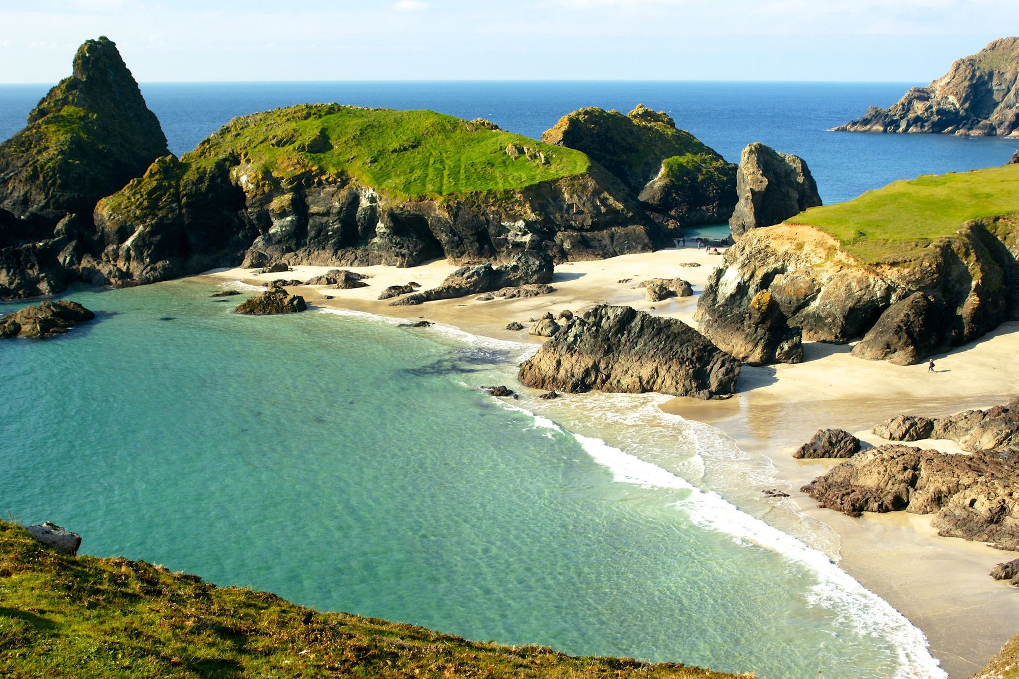 The idyllic Kynance Cove in Cornwall