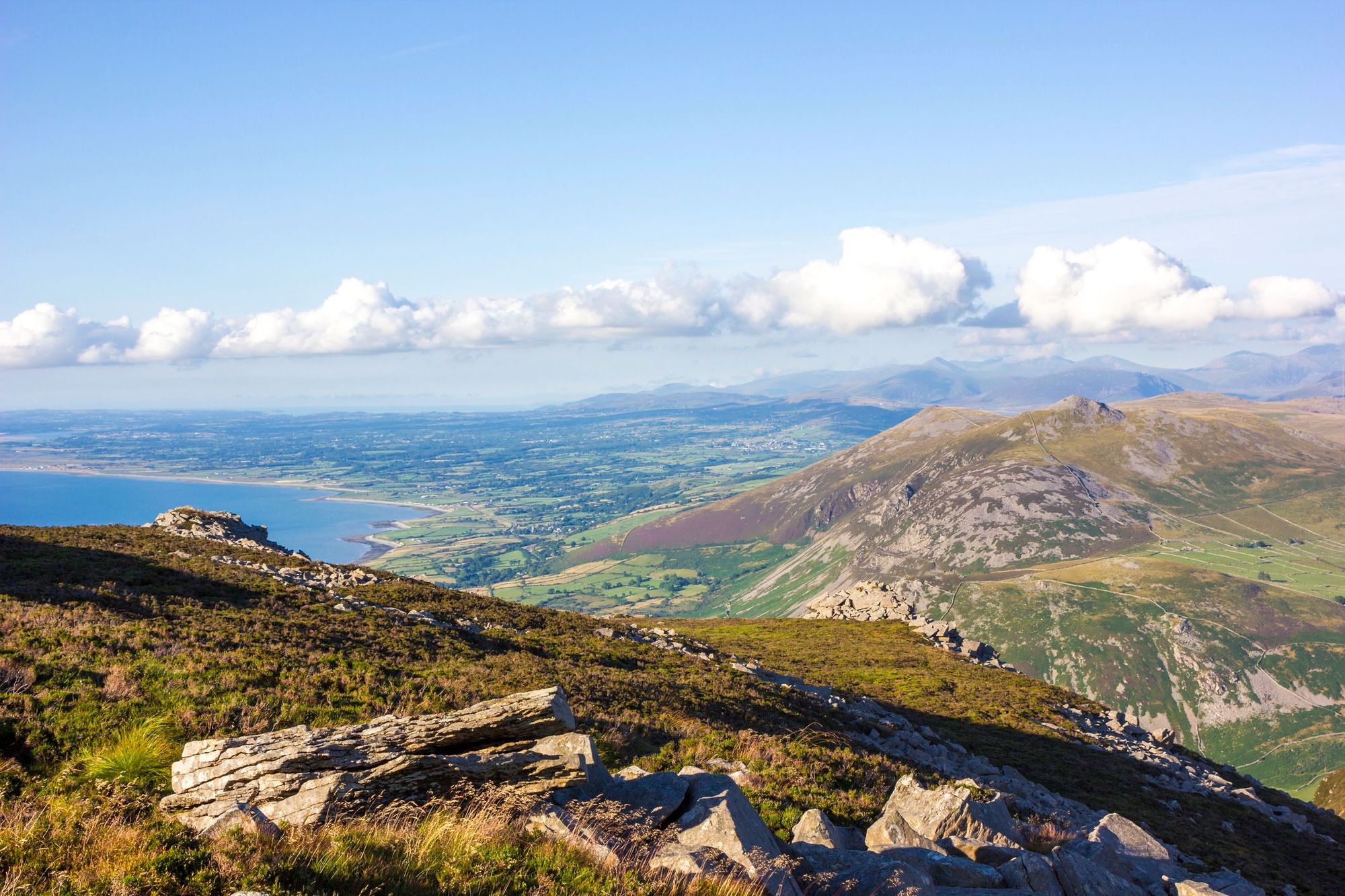 The hills and ocean of Llŷn Peninsula, in the Snowdonia National Park