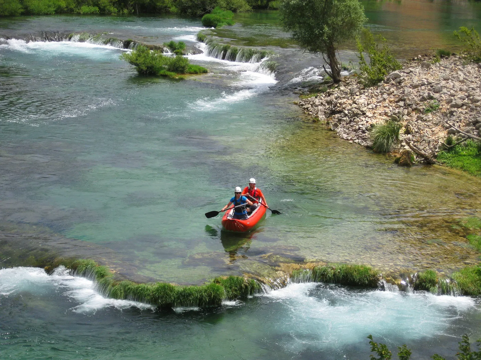 Kayakers on the Zrmanja River