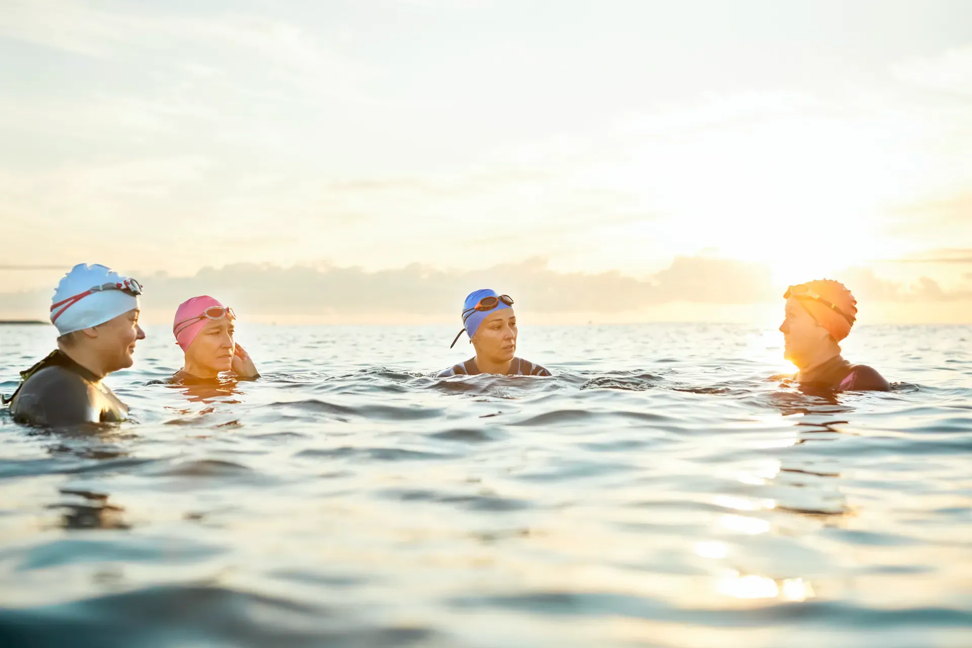Swimmers in the sea