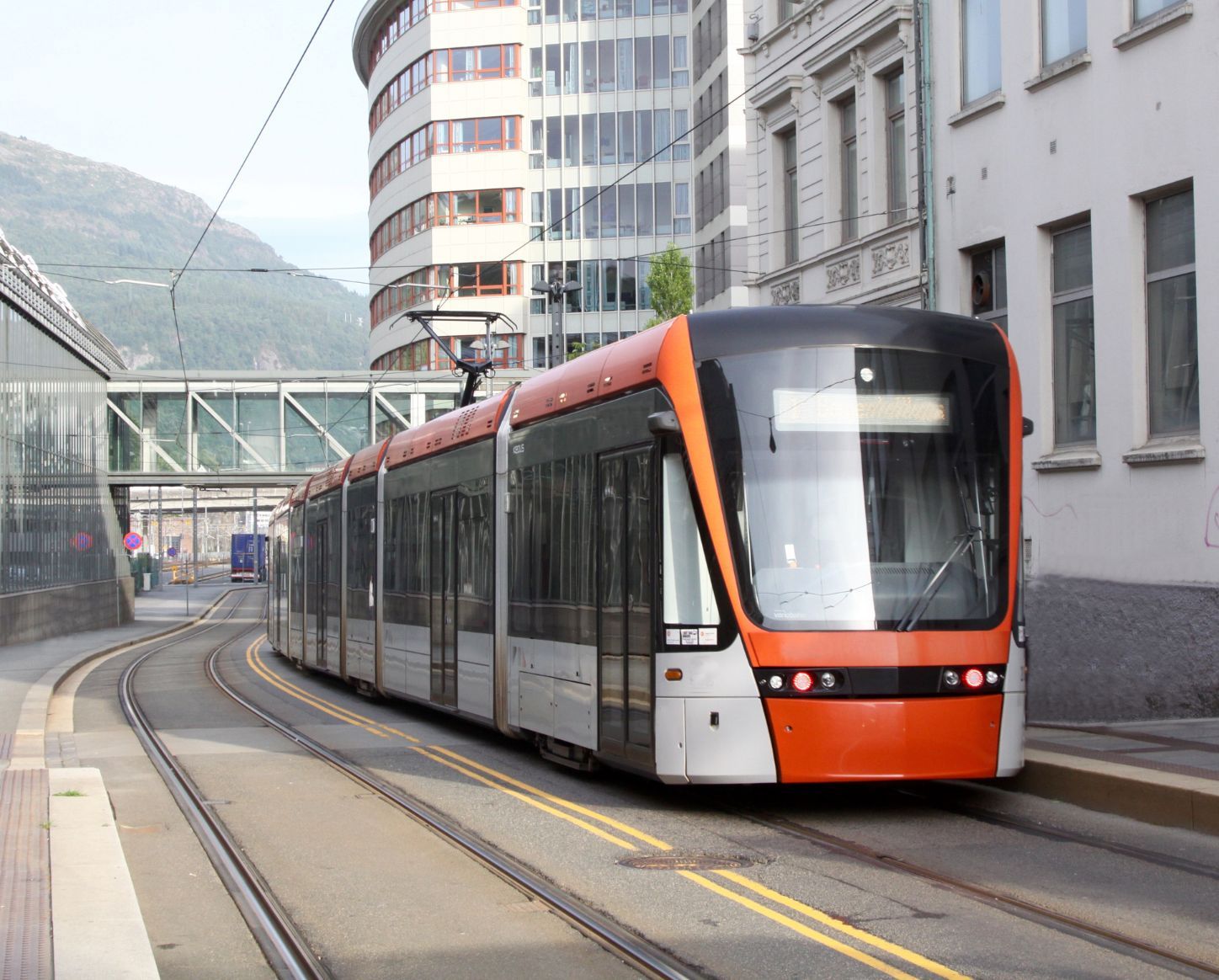 The Bergen Light Rail runs from the airport to the city centre in around 35 minutes, with various stops along the way.