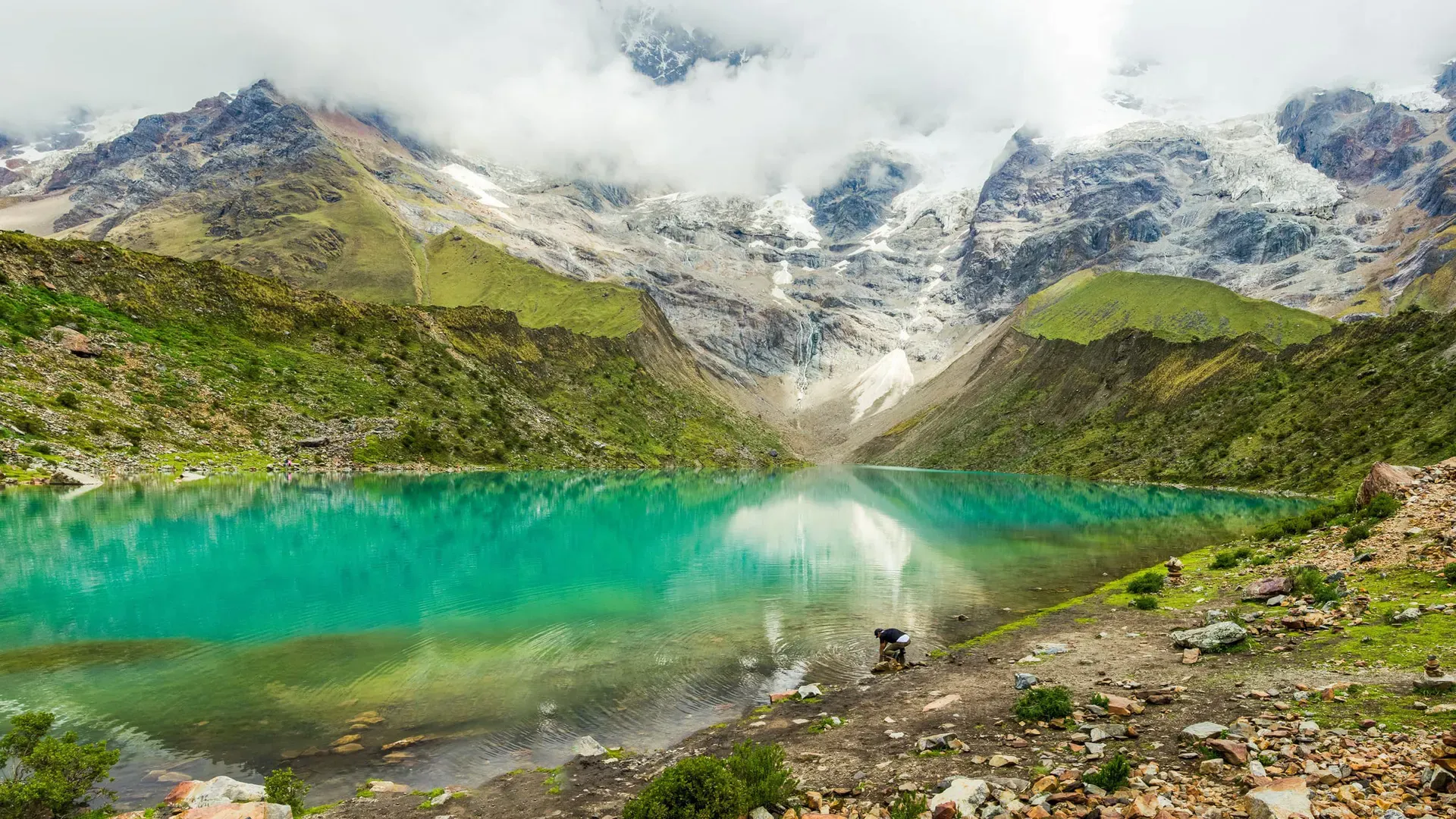 The beautiful Humantay lake, on the Salkantay Route to Machu Picchu. Photo: Getty