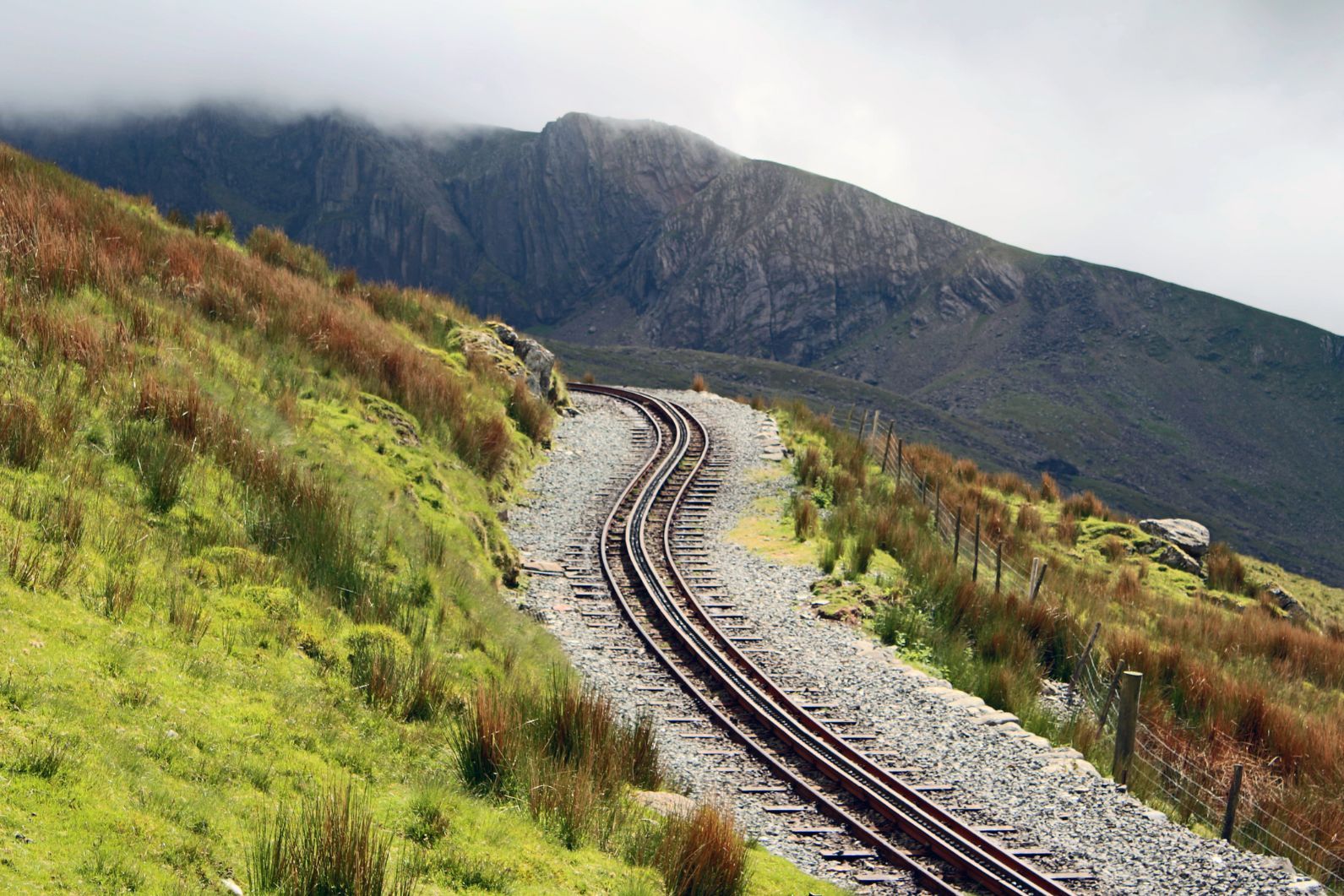 The railway line on Mount Snowdon