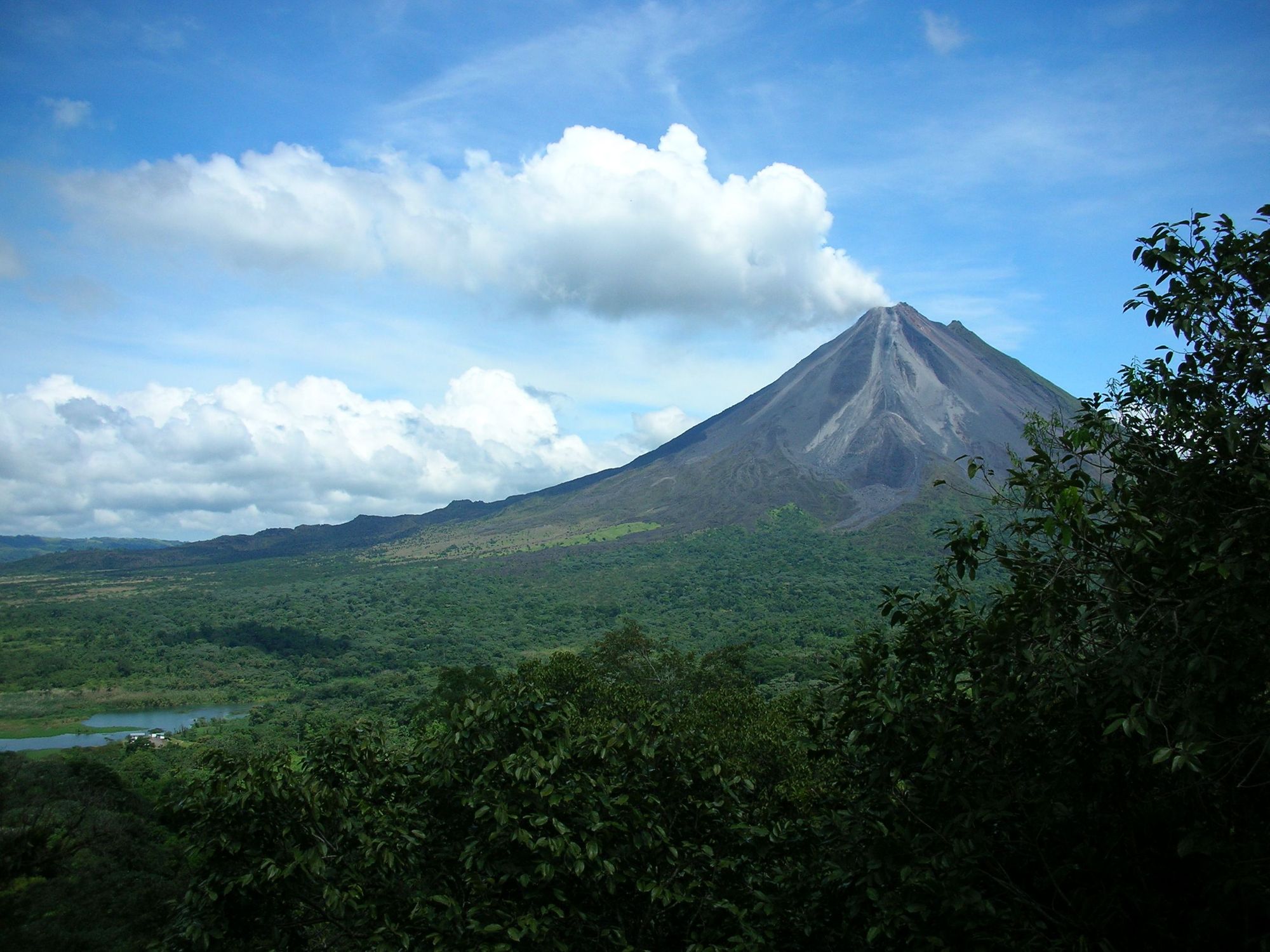 Mount Arenal, Costa Rica, belching smoke during the 2008 eruption.