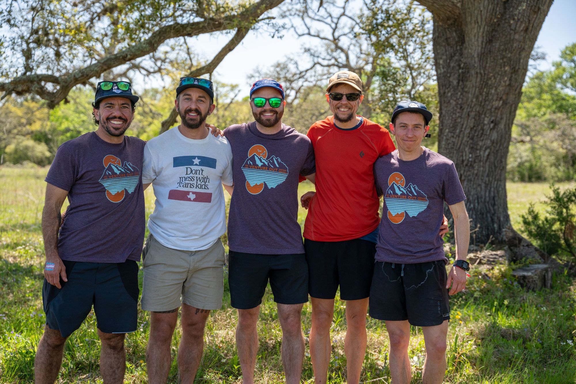 Perry Cohen and a team of trans male runners, who feature in the short film Miles to Go