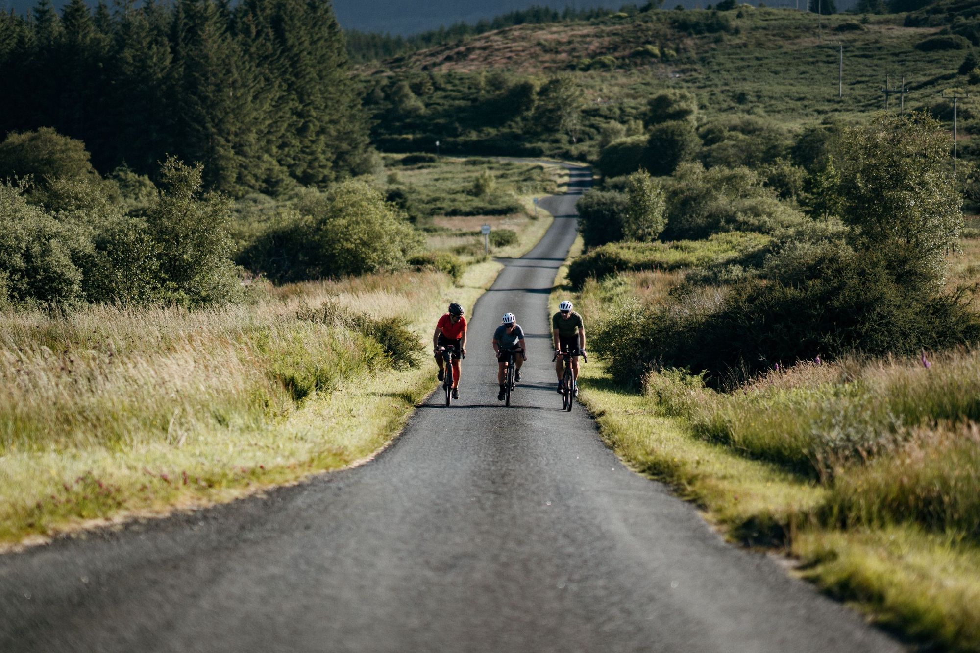 Markus, Jenny and Mark riding through the scenic road network on the west coast of Scotland. Photo: Markus Stitz