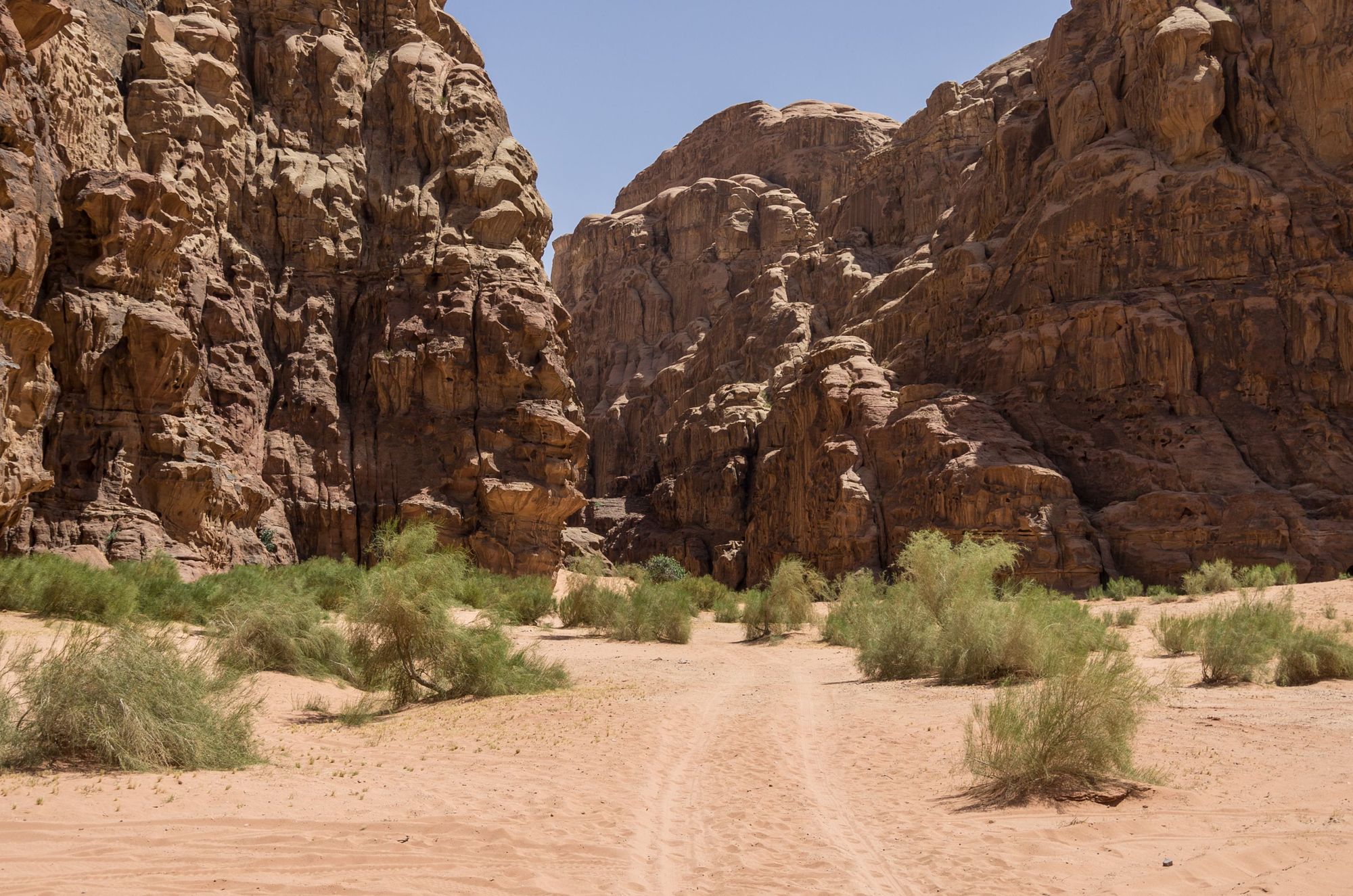 The entrance to Barrah Canyon, in Wadi Rum.