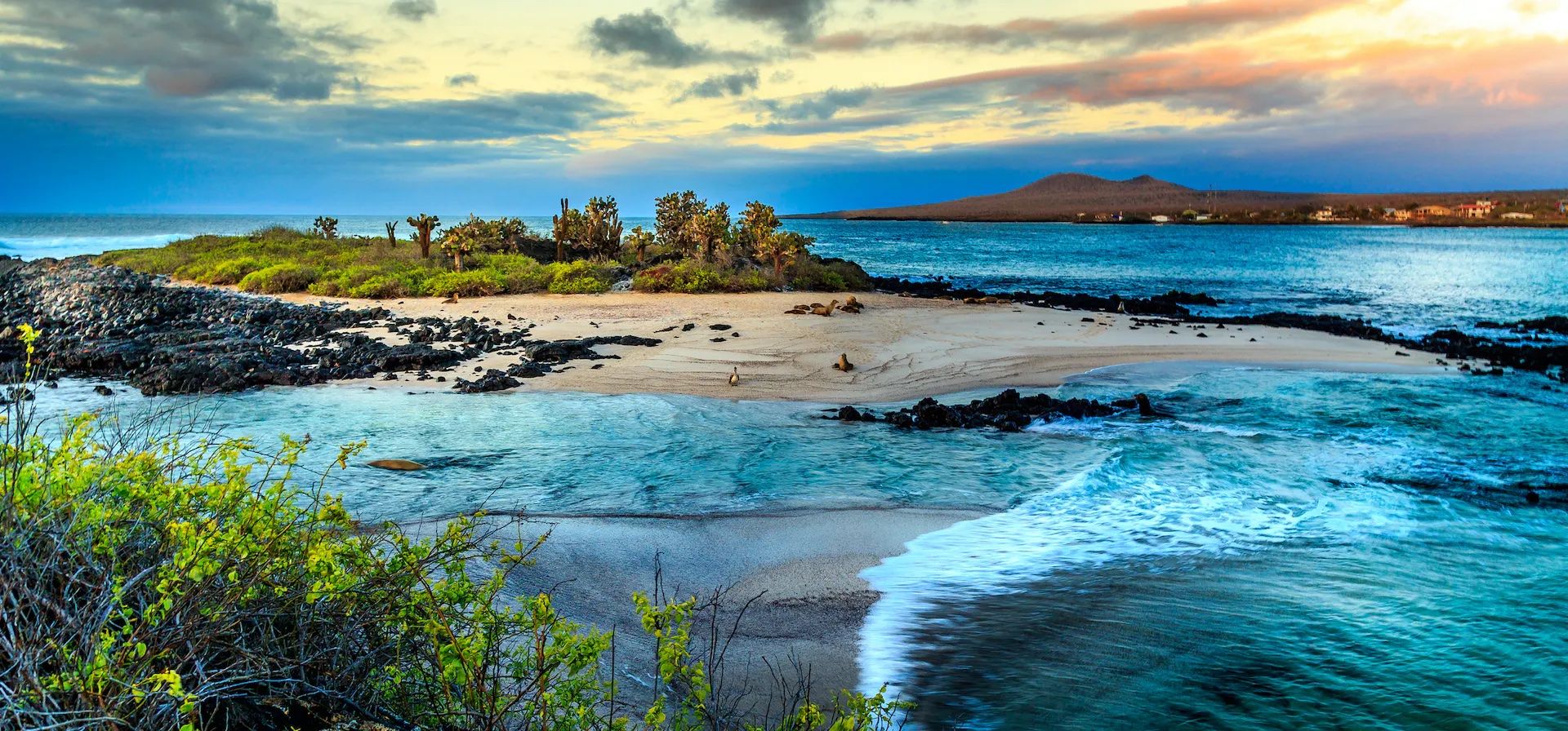 The Galapagos Islands, sunset