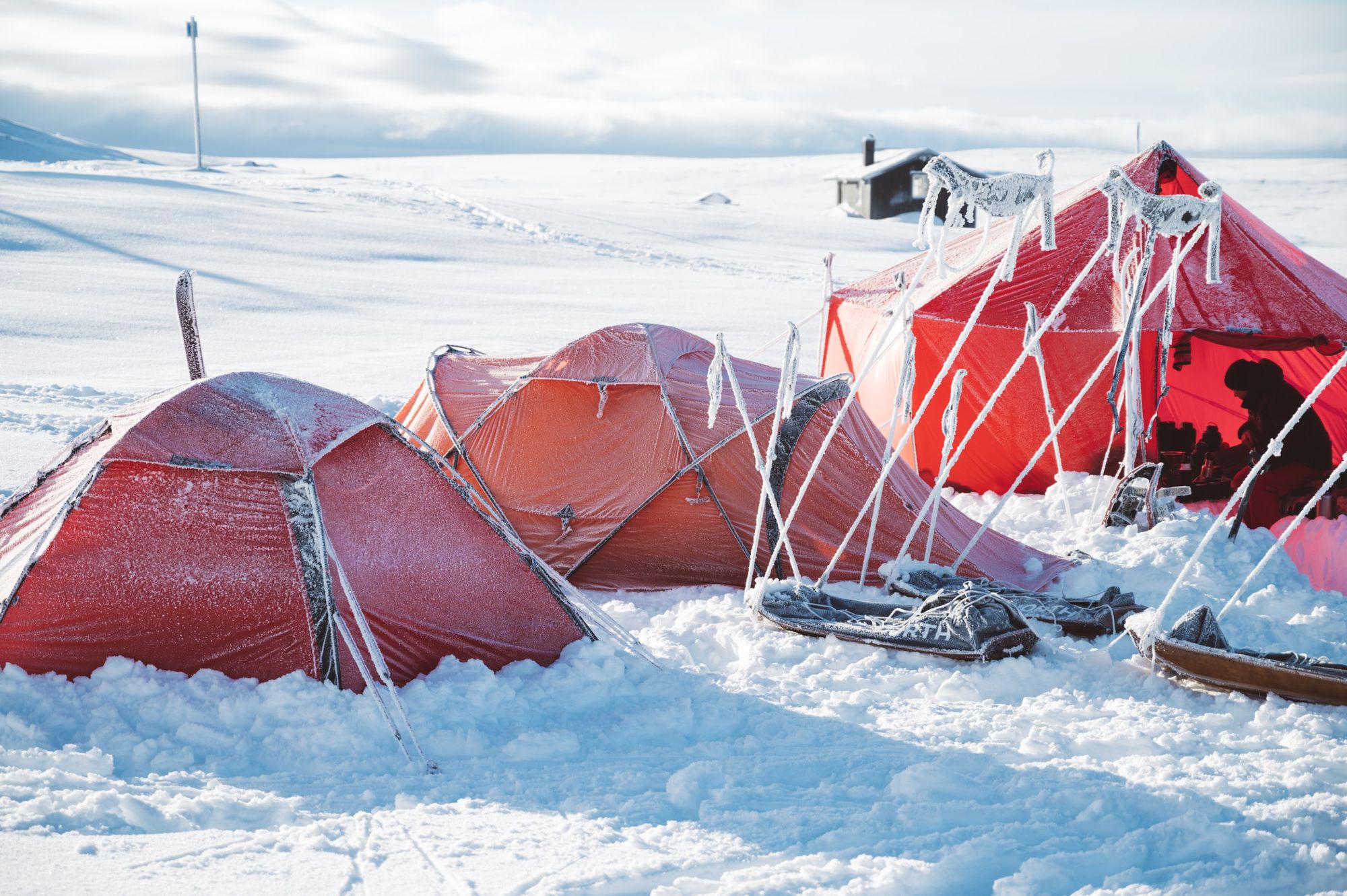 A stunning, snowy winter scene on one of Thomas Ohlander's adventures in backcountry Sweden. Photo: Do The North