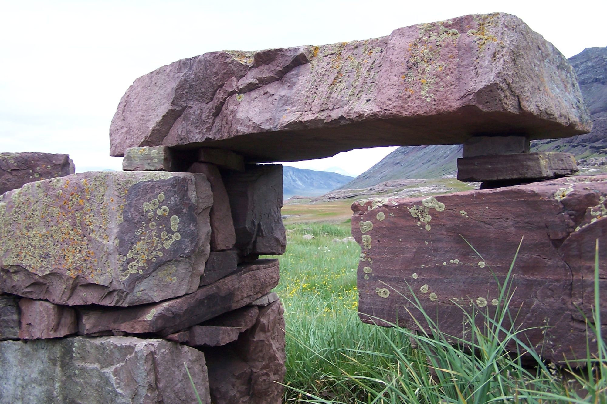 Ruins of a Viking homestead in Igaliku, Greenland.